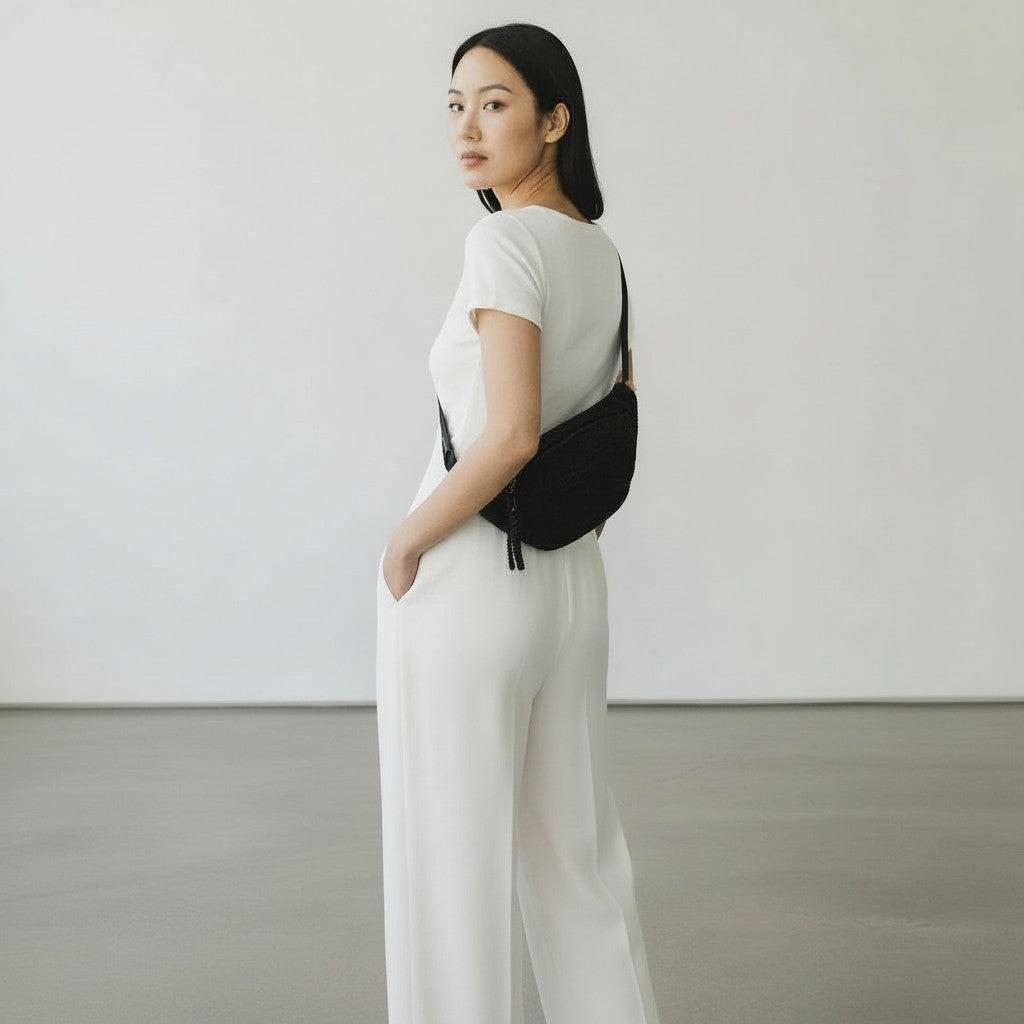 Cozy Sherpa Plush Crossbody Bag Large Capacity