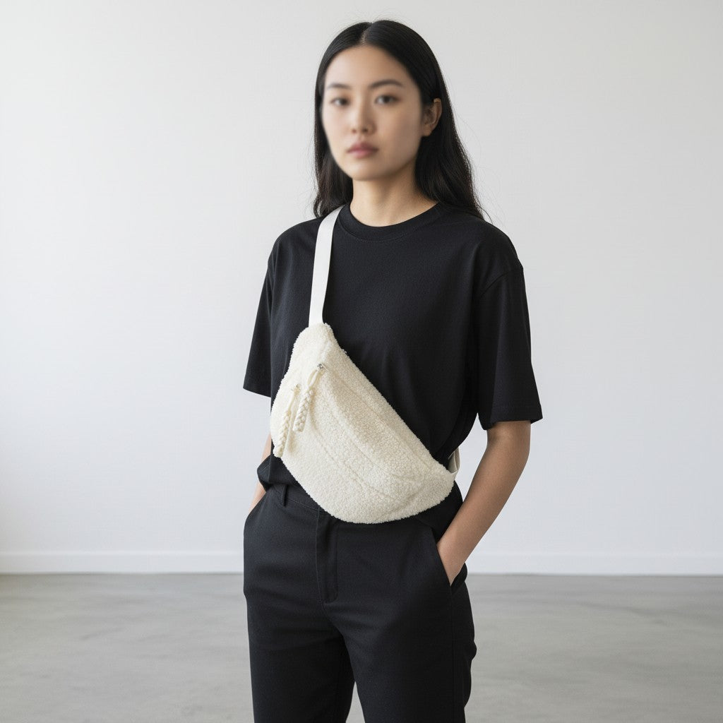 Cozy Sherpa Plush Crossbody Bag Large Capacity