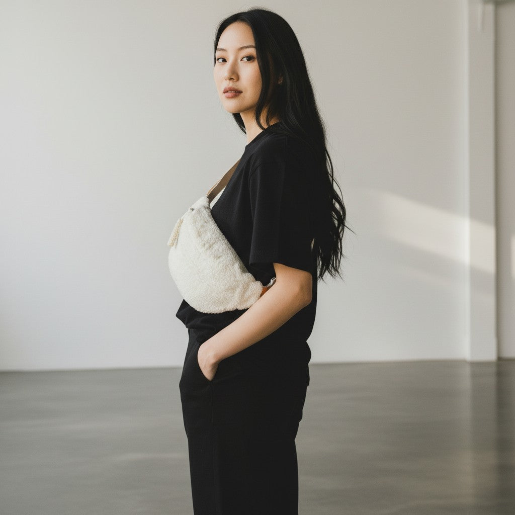 Cozy Sherpa Plush Crossbody Bag Large Capacity