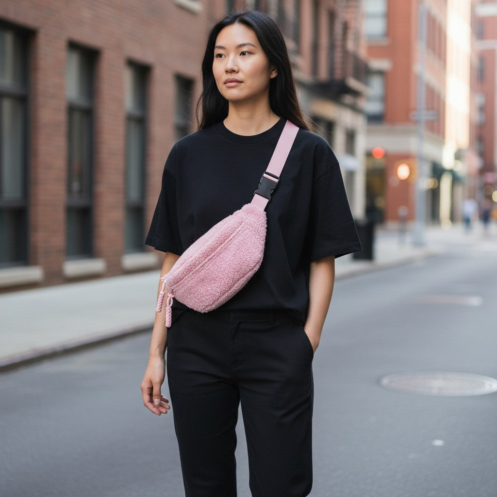 Cozy Sherpa Plush Crossbody Bag Large Capacity