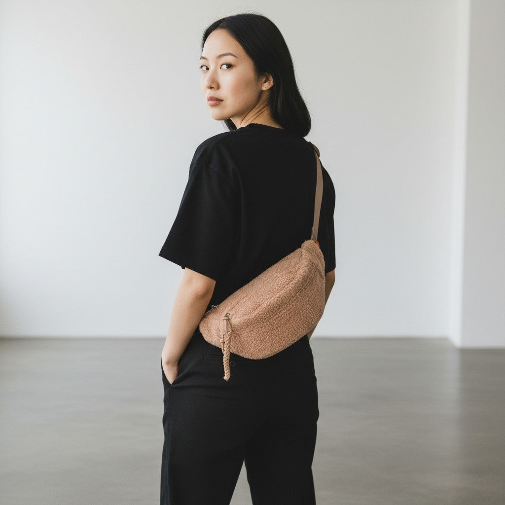 Cozy Sherpa Plush Crossbody Bag Large Capacity