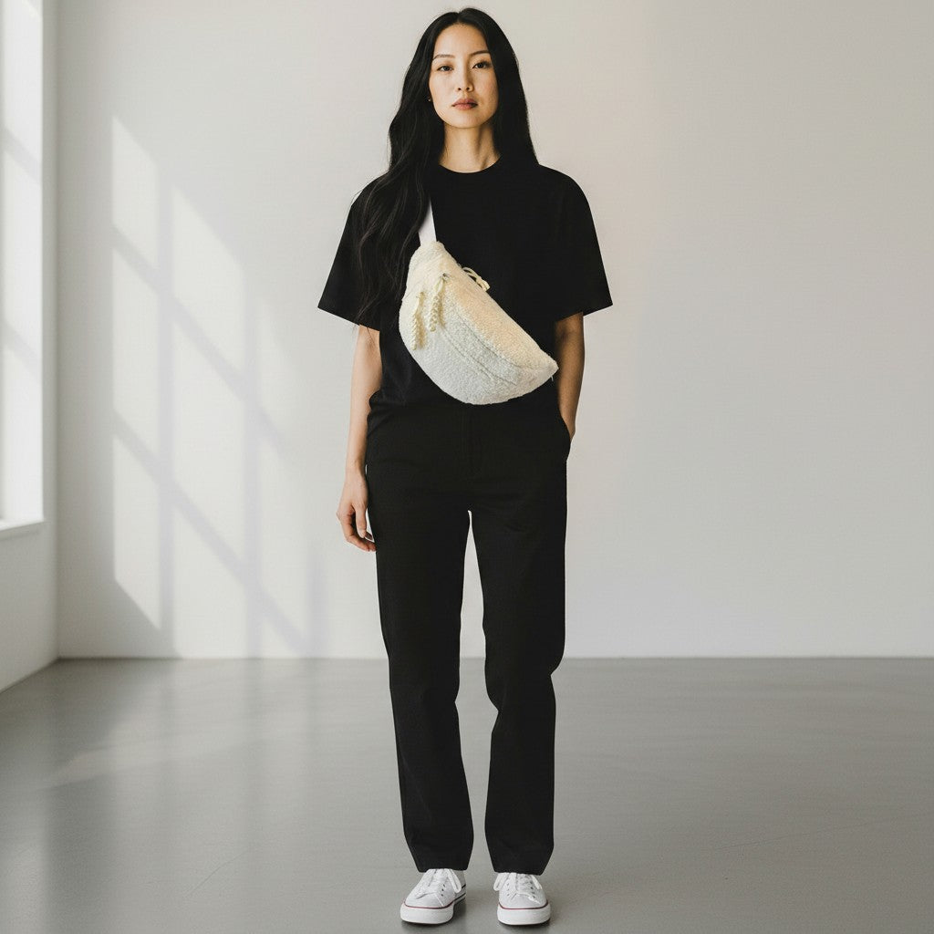 Cozy Sherpa Plush Crossbody Bag Large Capacity