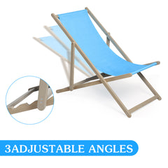 Beach Sling Patio Chair Portable Reclining Beach Chair (Set of 2)