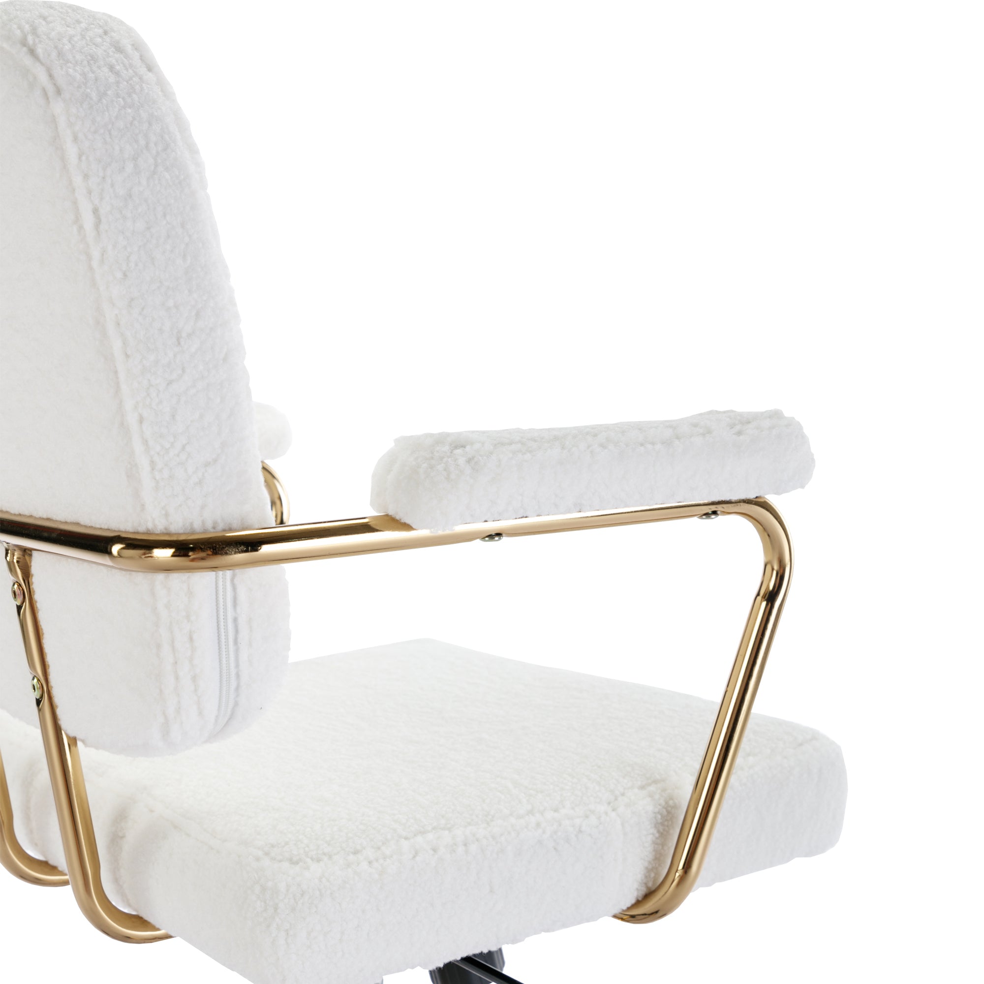 Teddy Velvet Office Desk Chair Bling Desk - White