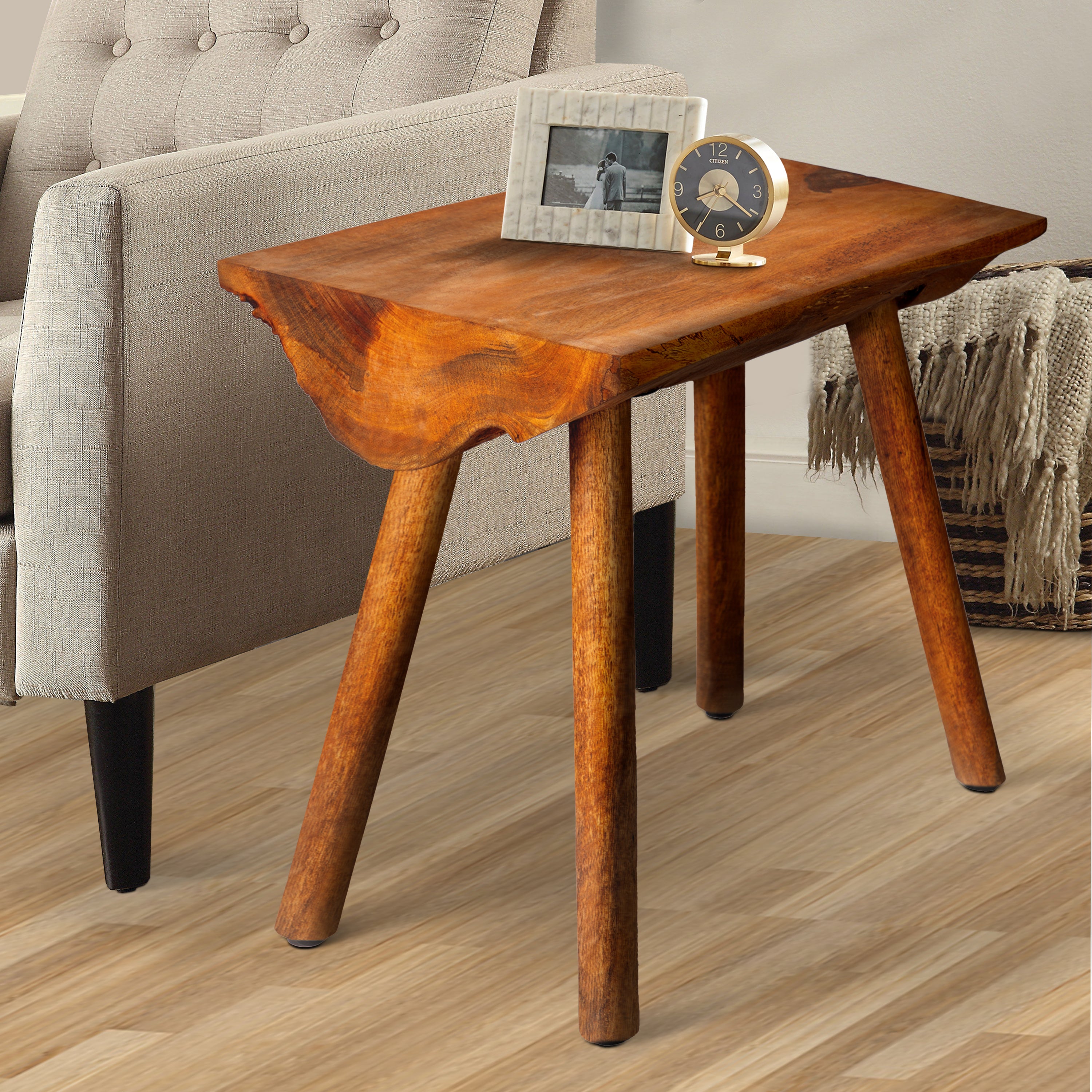 Small Side Tables Bedside End Tables Live Edge Rectangular Coffee Table