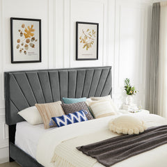 King Bed + 2 Nightstands - Gray
