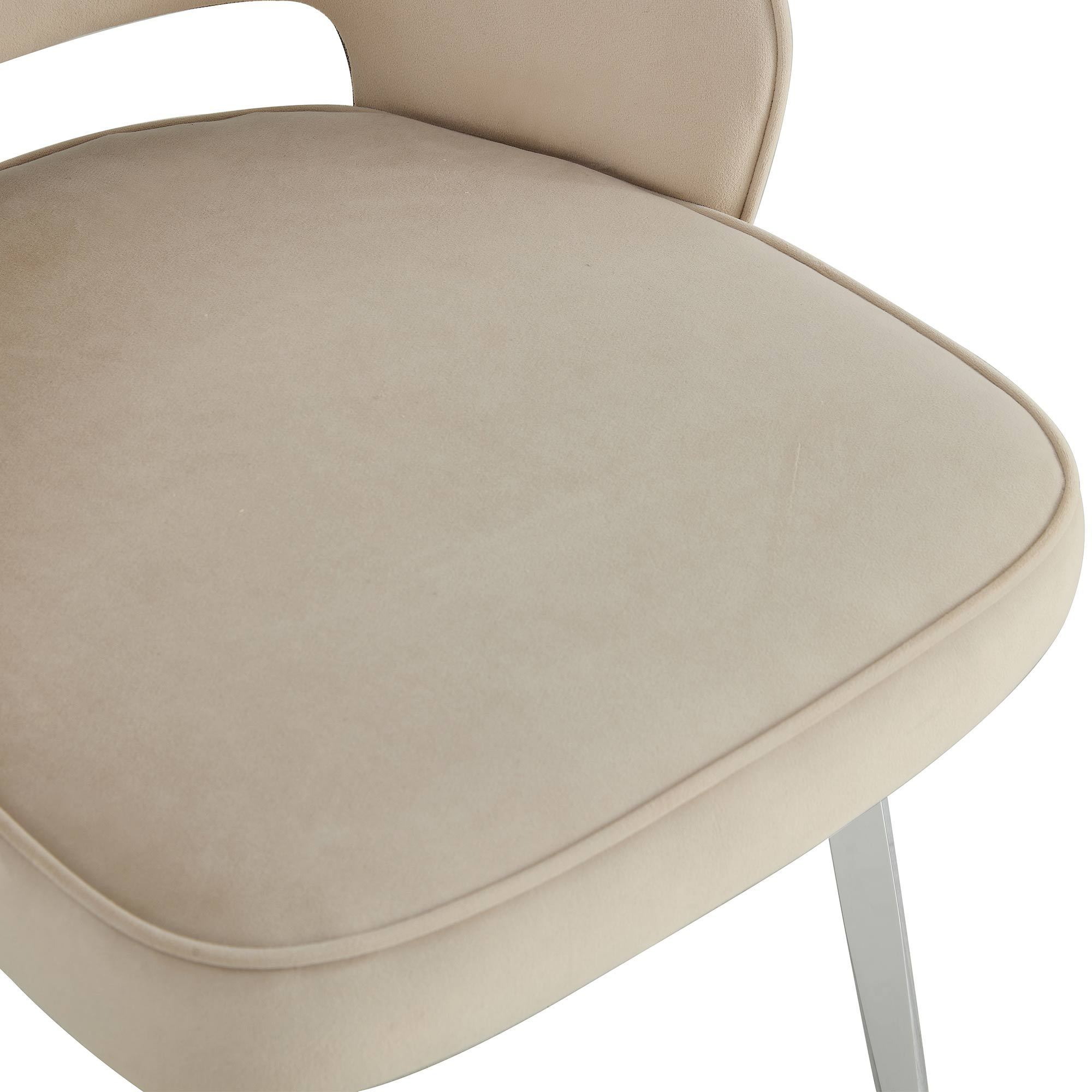 Modern Dining Chair Velvet (Set of 1) - Light Grey