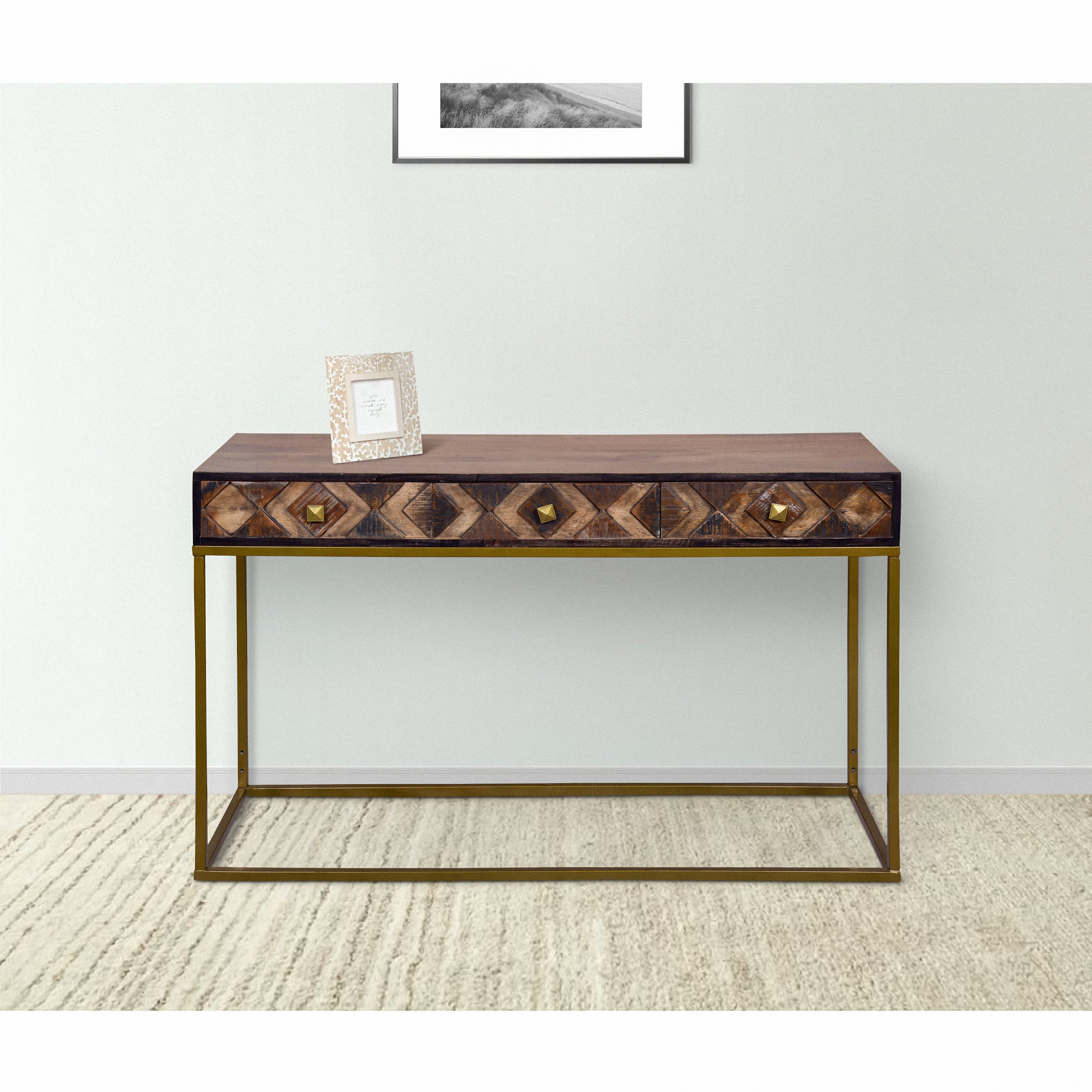 Industrial console table