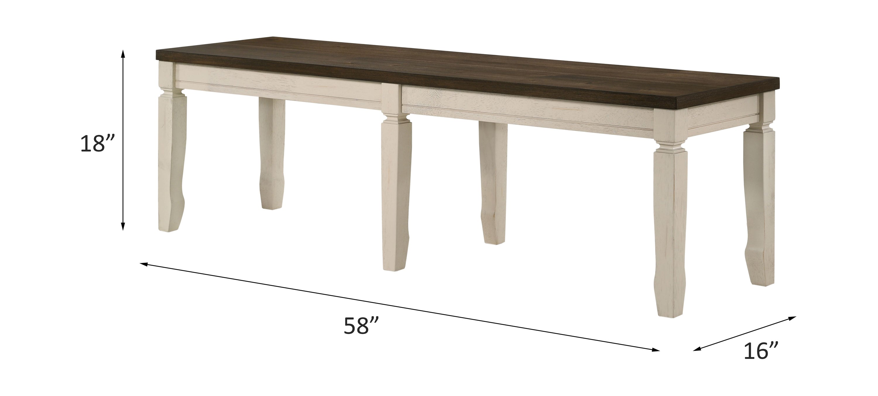 Oak and Cream Bench