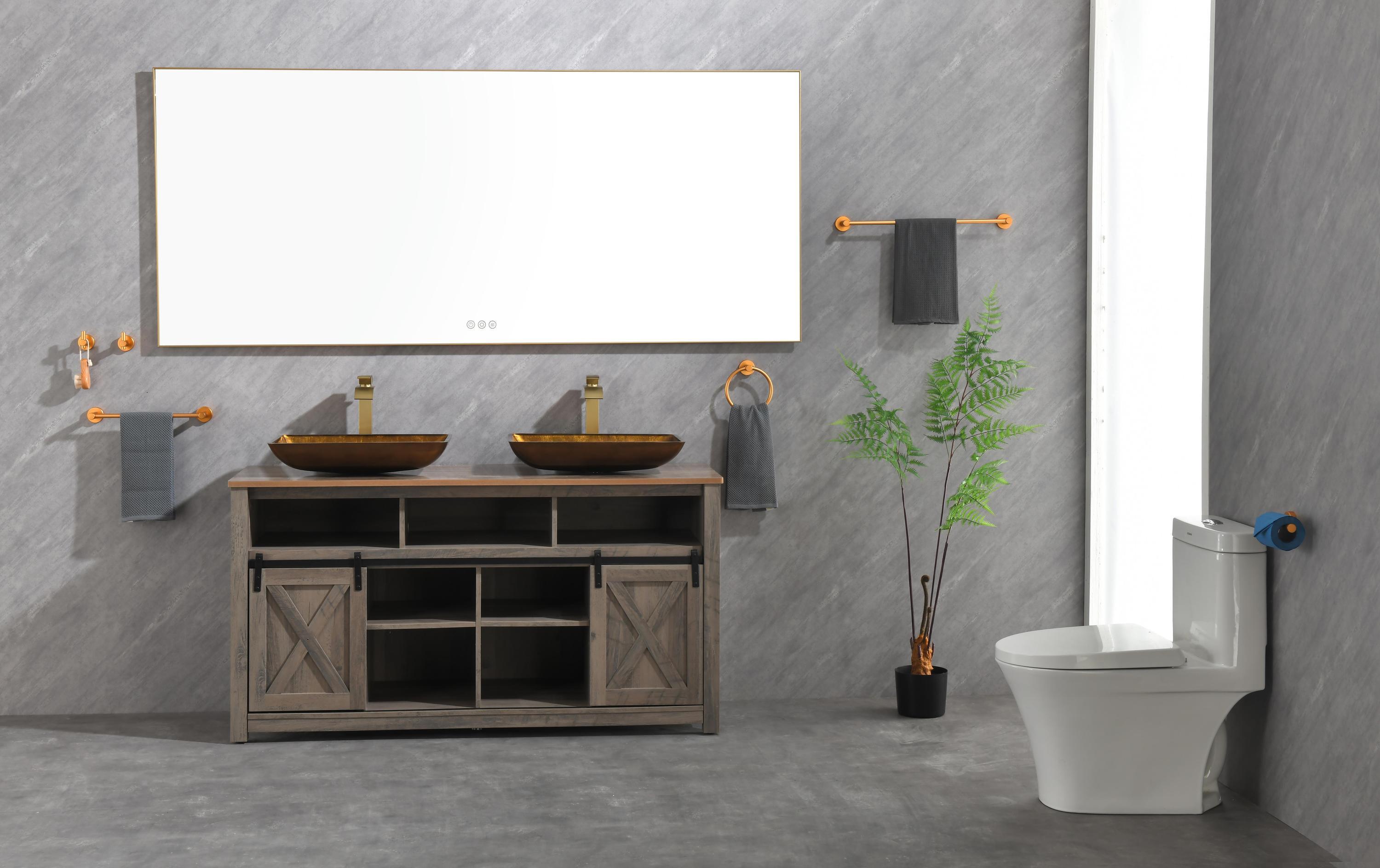 84x 36Inch LED Mirror Bathroom with Back Light, Anti-Fog Memory Large