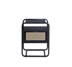 Rattan Accent Table - Black Finish