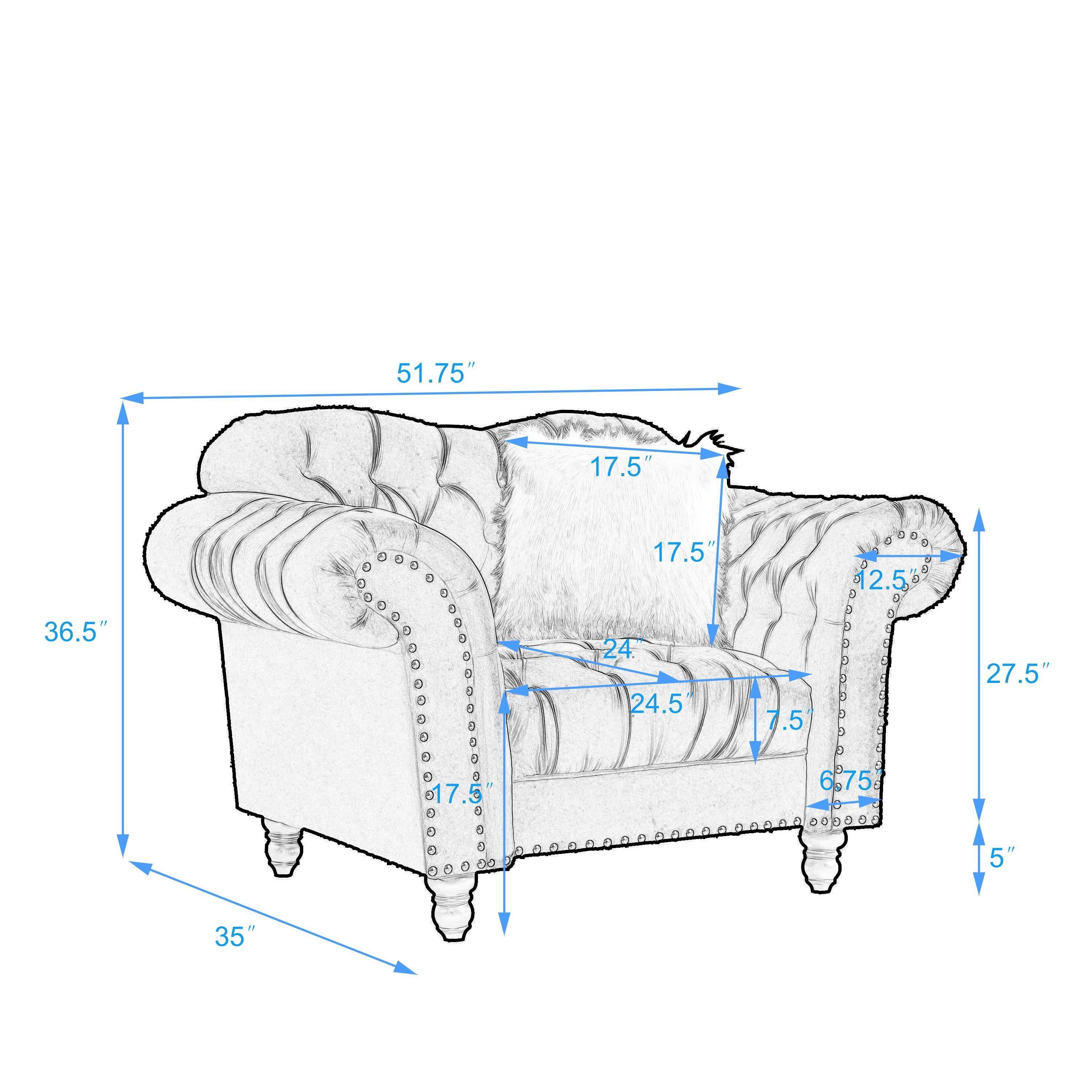 MAICOSY 1/2/3 Seater Sofa set Living Room Velvet Upholstered Loveseat Furniture