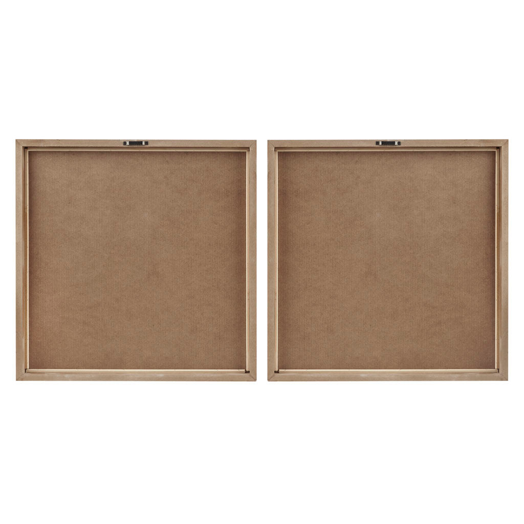Lotus Medallion Wood Wall Decor 2 Piece set - Natural