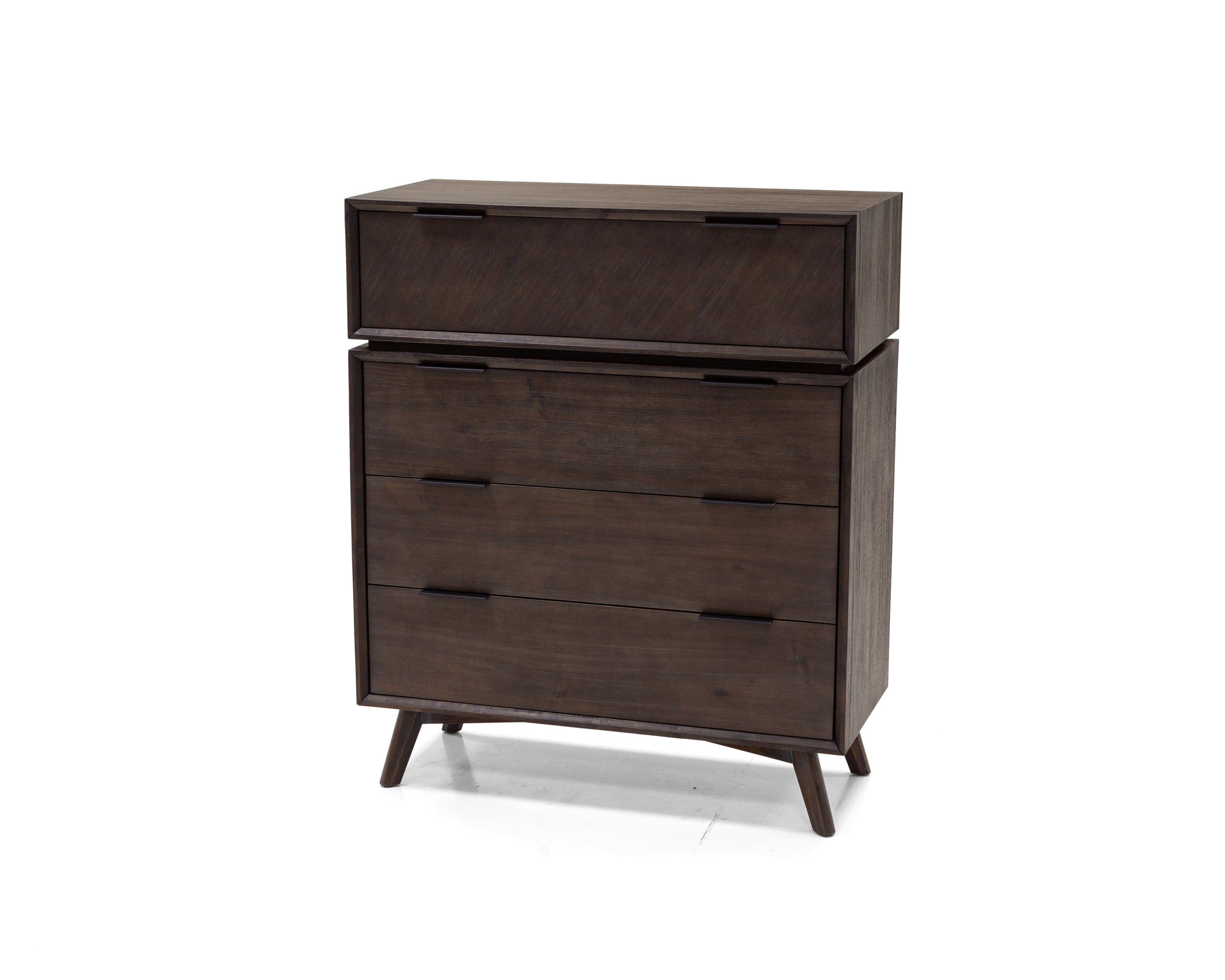 Modern Dark Brown Acacia Chest