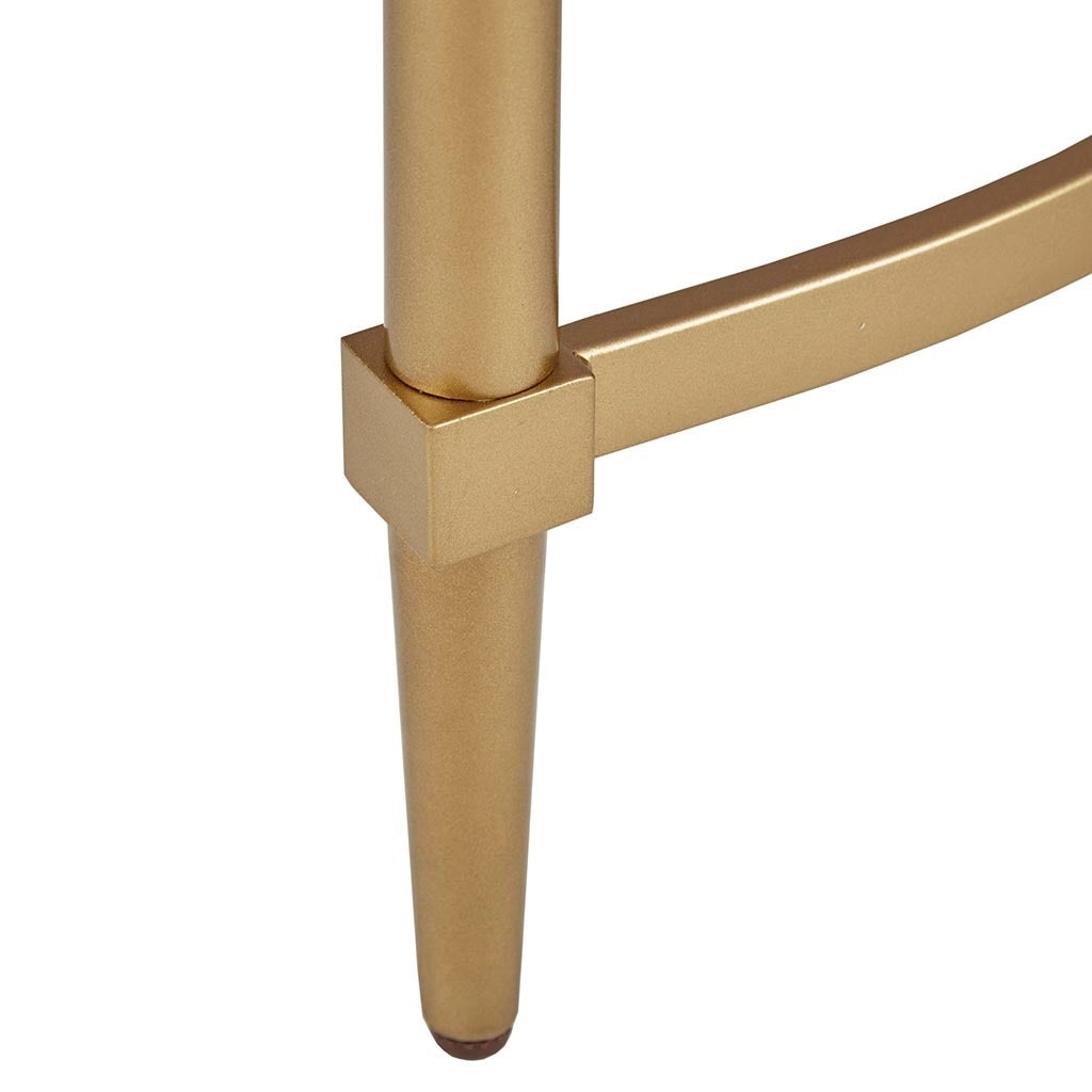 Console table White Marble Top and Gold Metal Legs