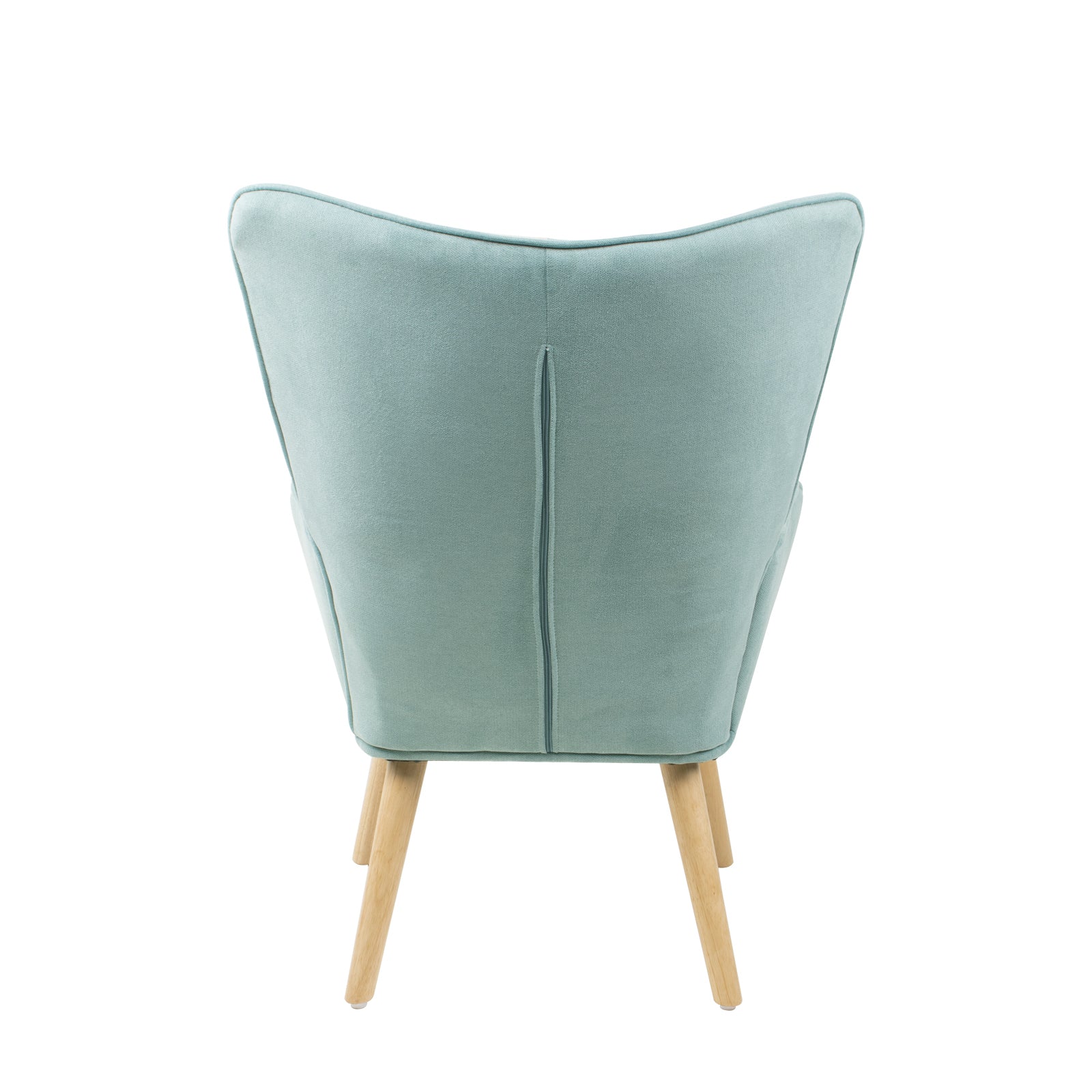 Comfy Side Armchair for Bedroom, Creative Splicing Cloth Surface - Blue