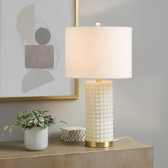 Grace Ivy Textured Dot Table Lamp - Gold