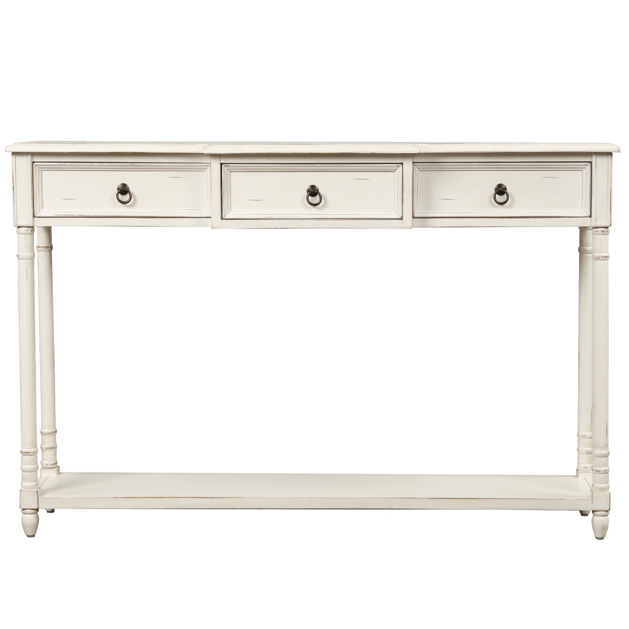 Entryway console table with drawers
