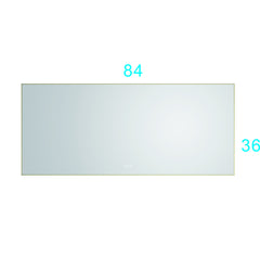 84x 36Inch LED Mirror Bathroom with Back Light, Anti-Fog Memory Large