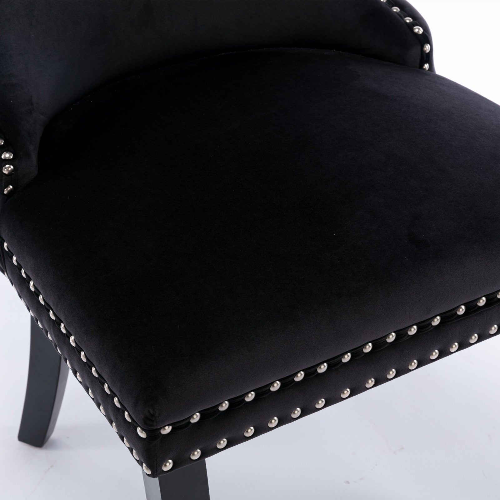 Wooden Leg Velvet Chairs