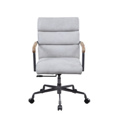 Vintage Office Chair, Leather - White