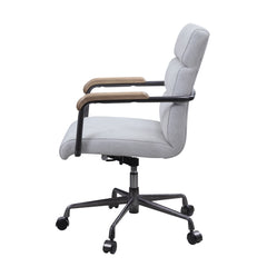 Vintage Office Chair, Leather - White