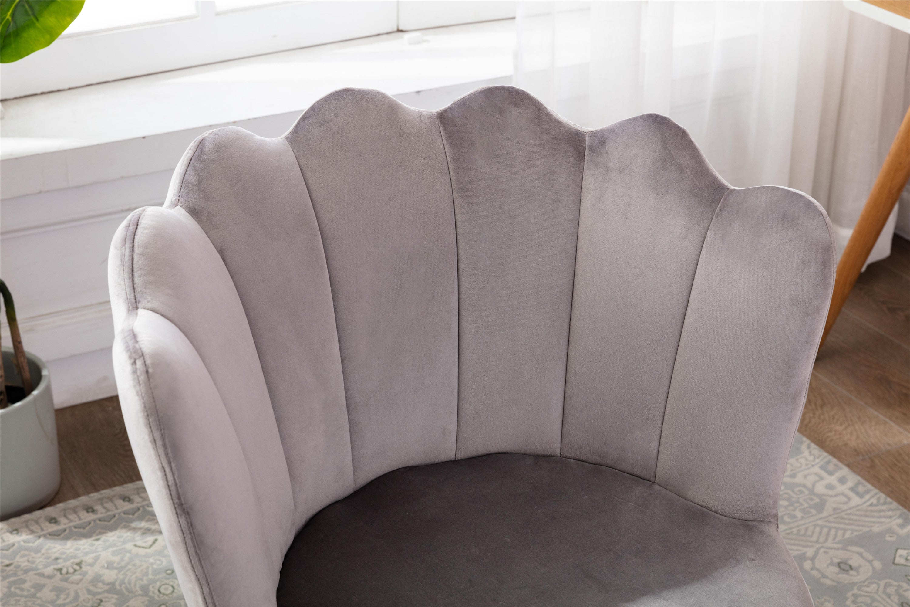 Modern Swivel Shell Chair - Grey