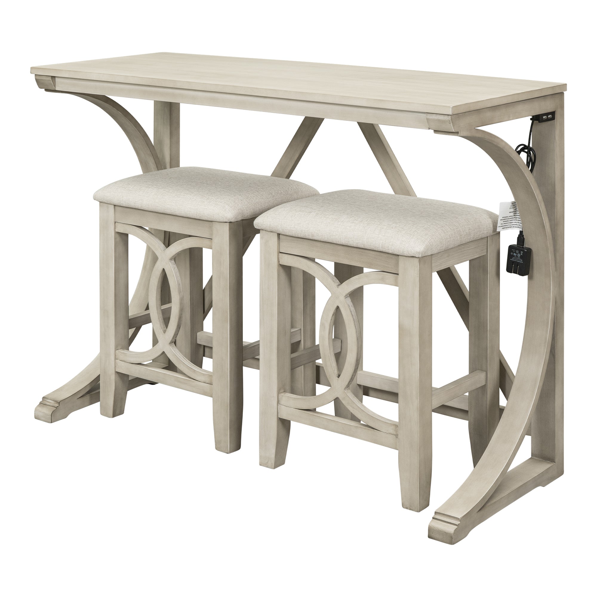 Dining Set with USB Port