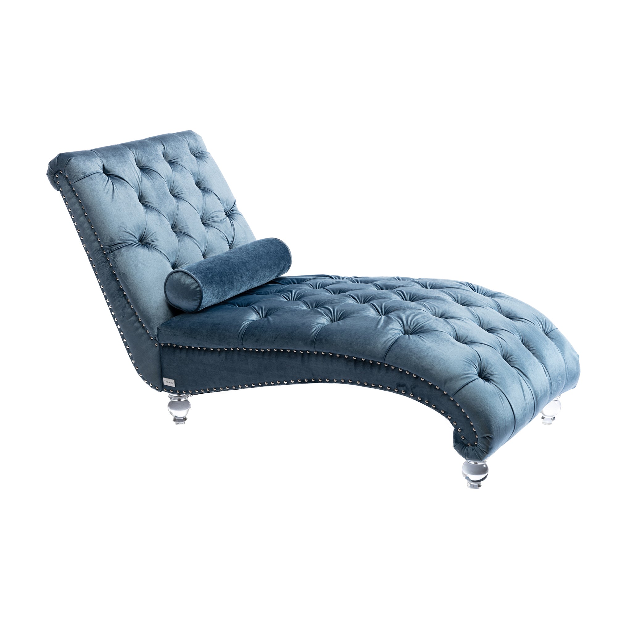 Light Blue Velvet Sofa Chair