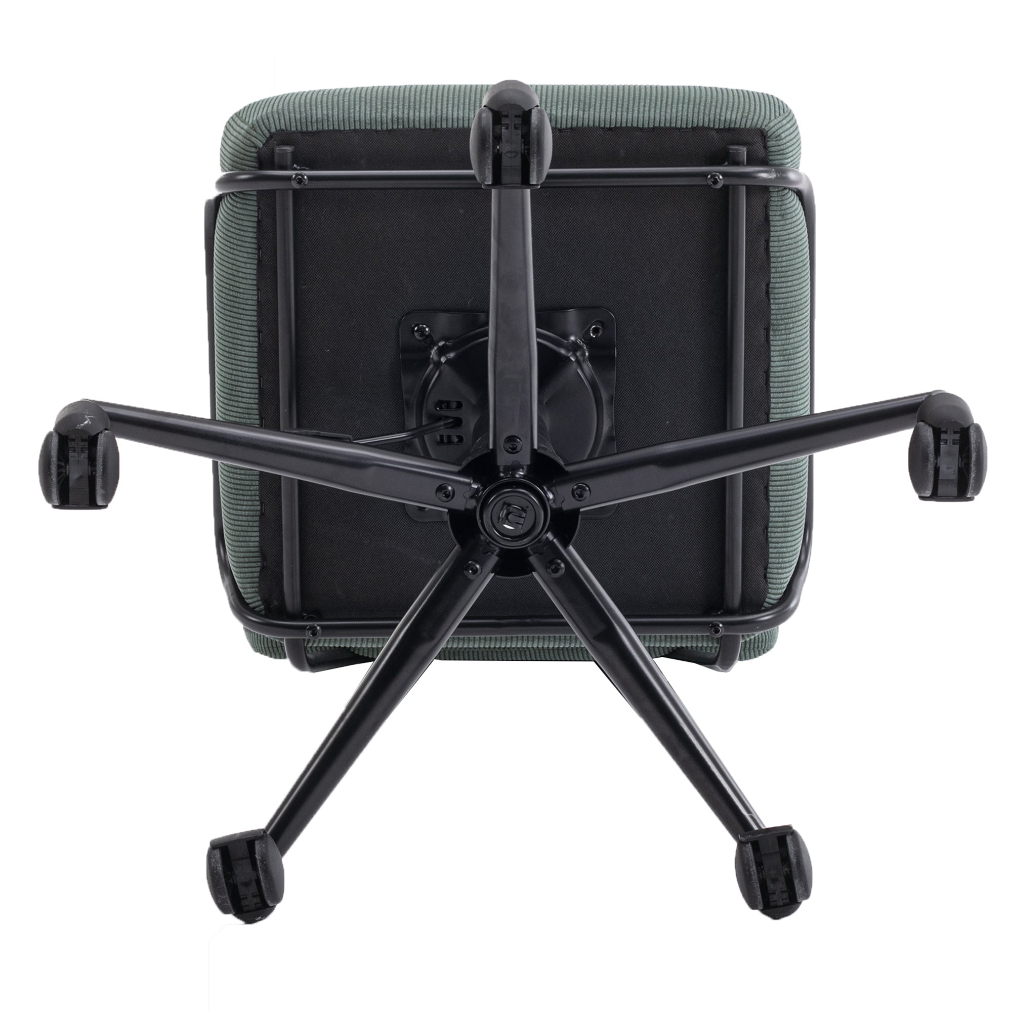Corduroy Desk Chair Home Office Adjustable Height - Green
