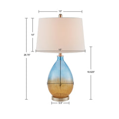Ombre Glass Table Lamp (Set of 2) - Blue