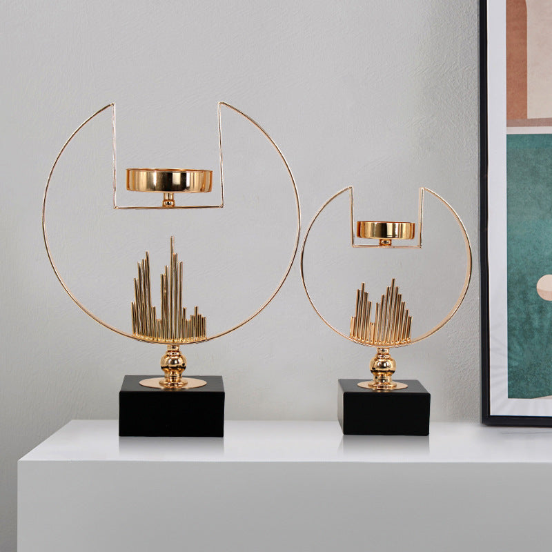 Golden Candle Holder