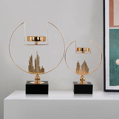 Golden Candle Holder