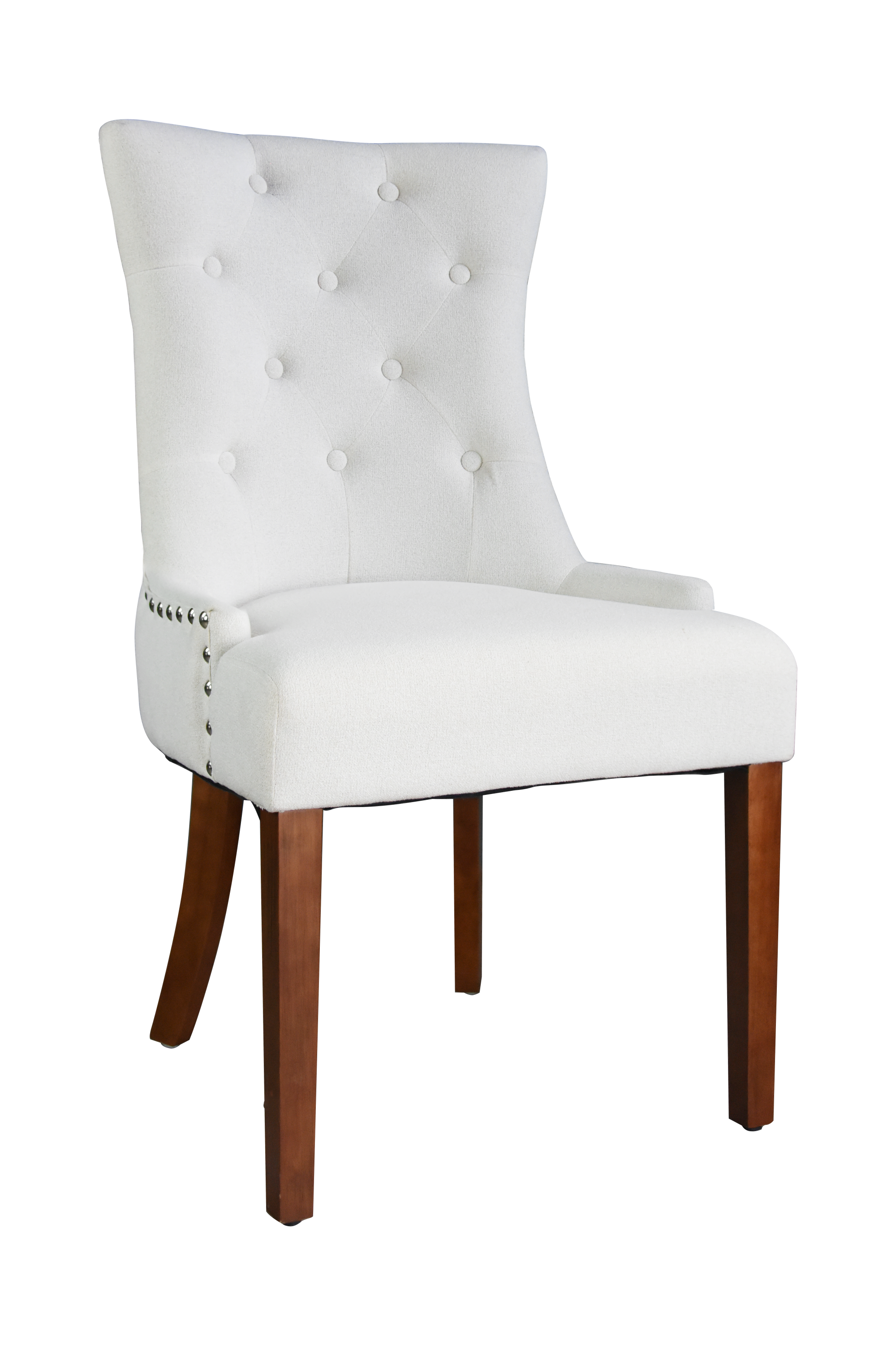 Modern Dining Chairs (Set of 2) - Cream White
