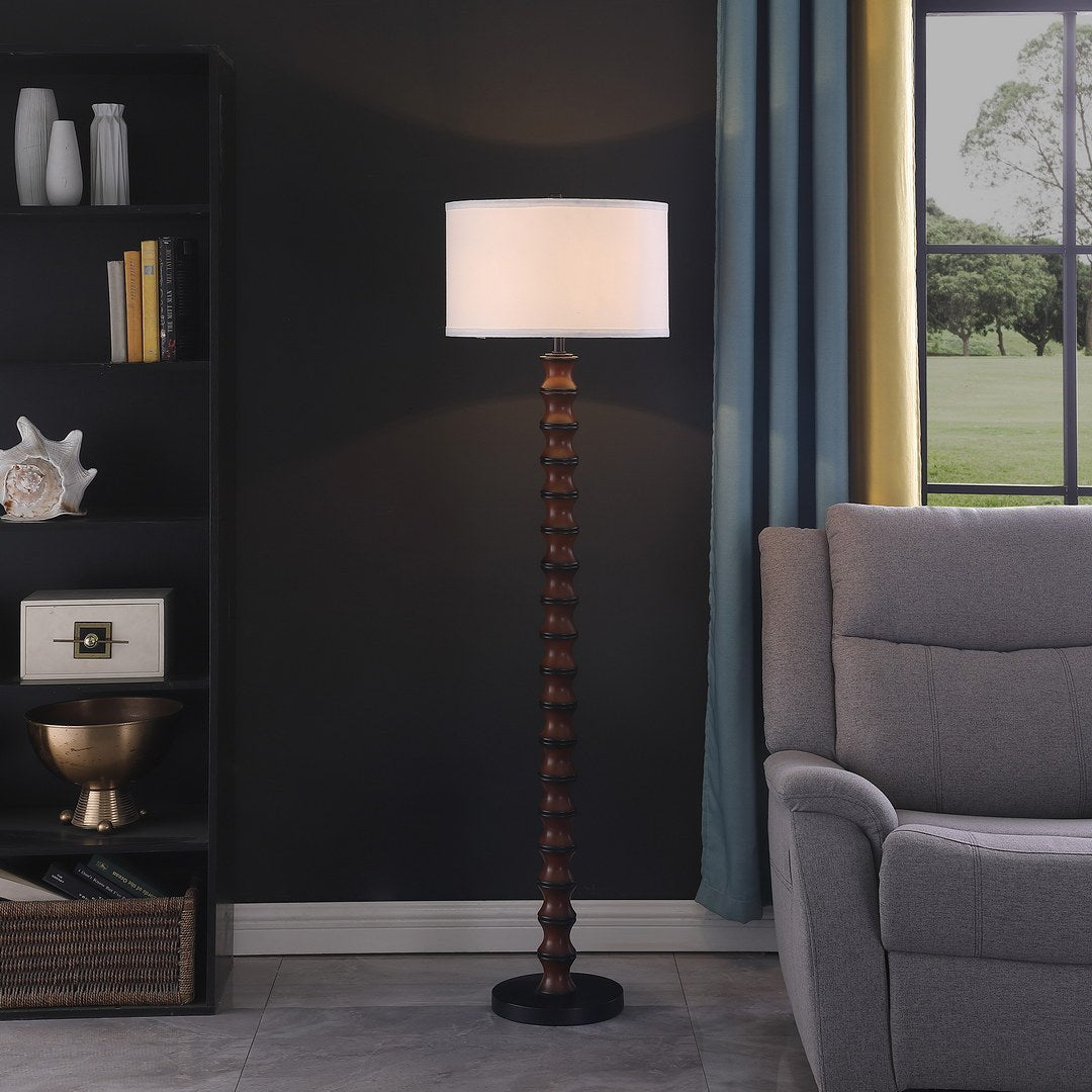 61" Littoral Wood Insp Modern Floor Lamp