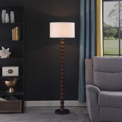 61" Littoral Wood Insp Modern Floor Lamp