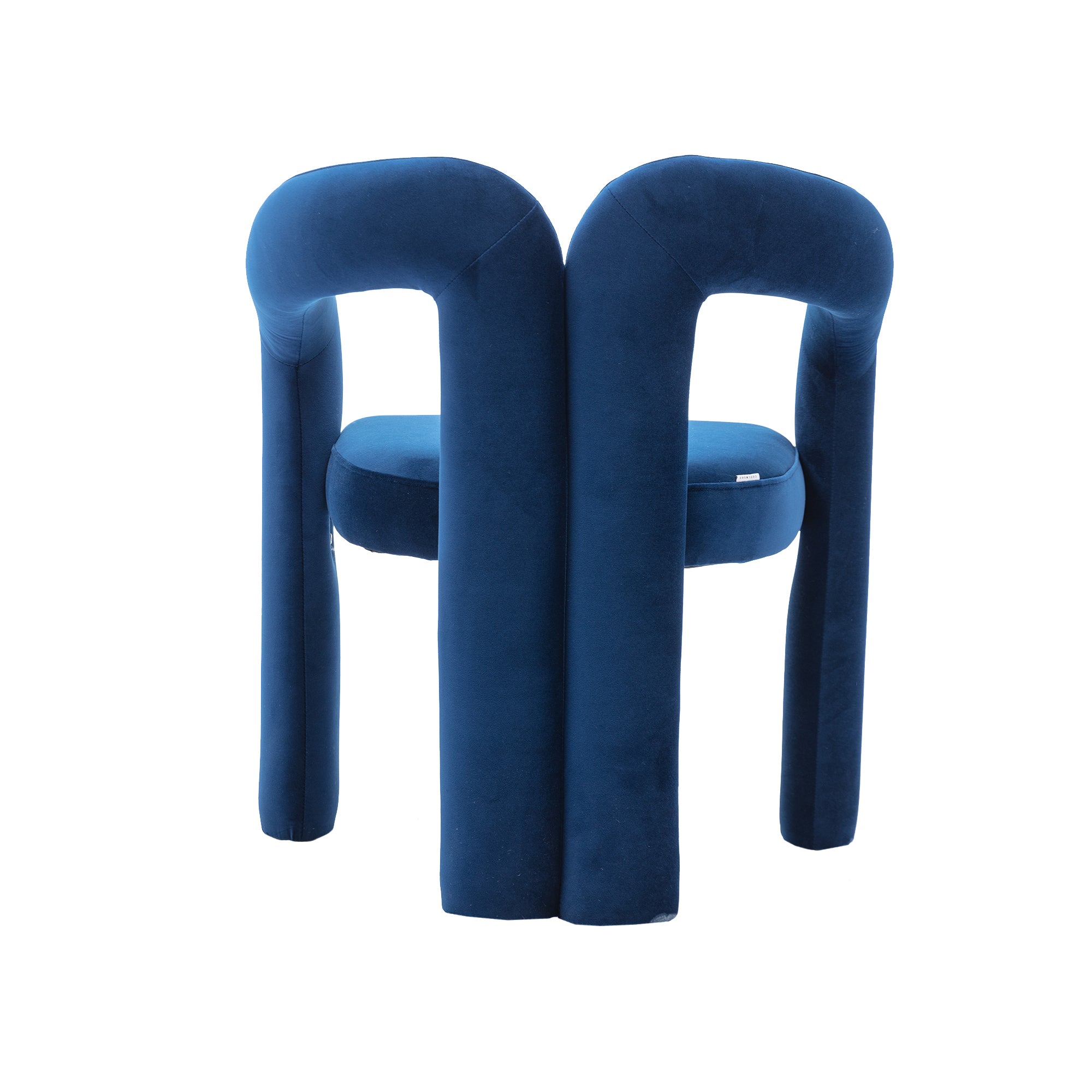 Contemporary Designed  Fabric Upholstered Accent/Dining Chair /Barrel Side Chairs (Set of 2) - Navy