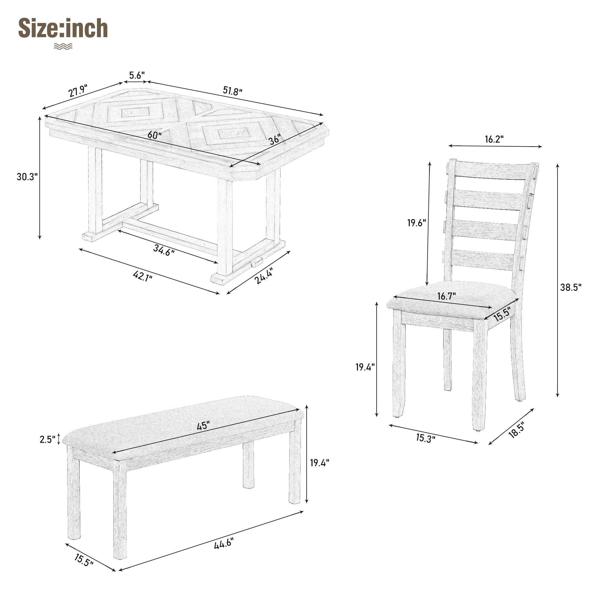 MAICOSY dining set