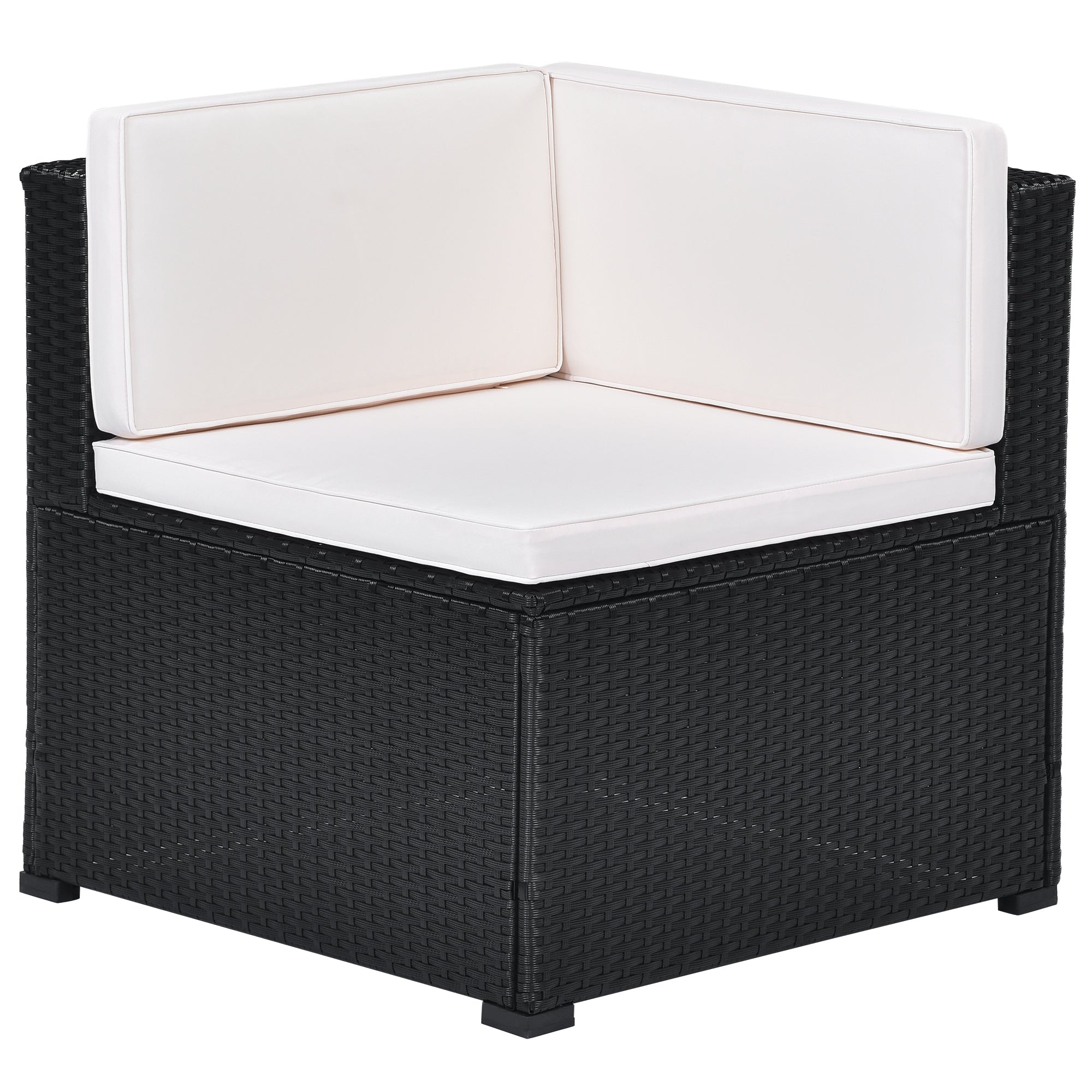 MAICOSY 10pc Outdoor Rattan Patio Garden Furniture Wicker Armchair Table Ottoman