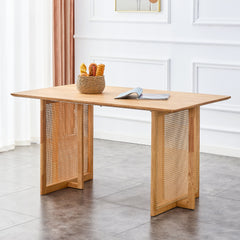 Retro Dining Table MDF Dining Table - Oak