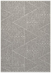 Pyramids Stone Neutral Indoor / Outdoor Polypropylene Area Rug 8x10