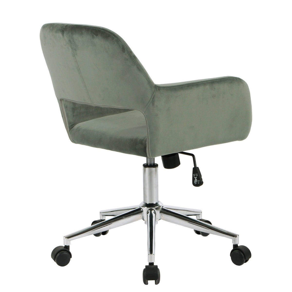 Modern Velvet Upholstered Adjustable Swivel Office Chair - Cactus Olive Green