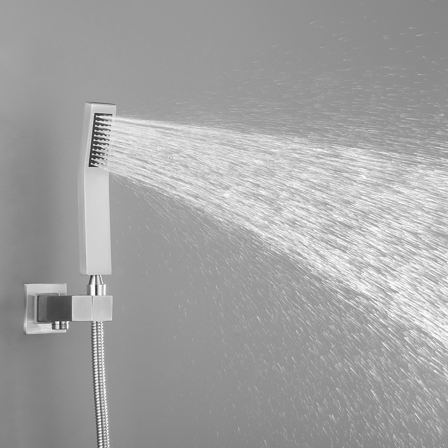 10 inch Shower Head Bathroom Luxury Rain Mixer Shower Complete Combo Set Wall Mounted - Brushed Nickel
