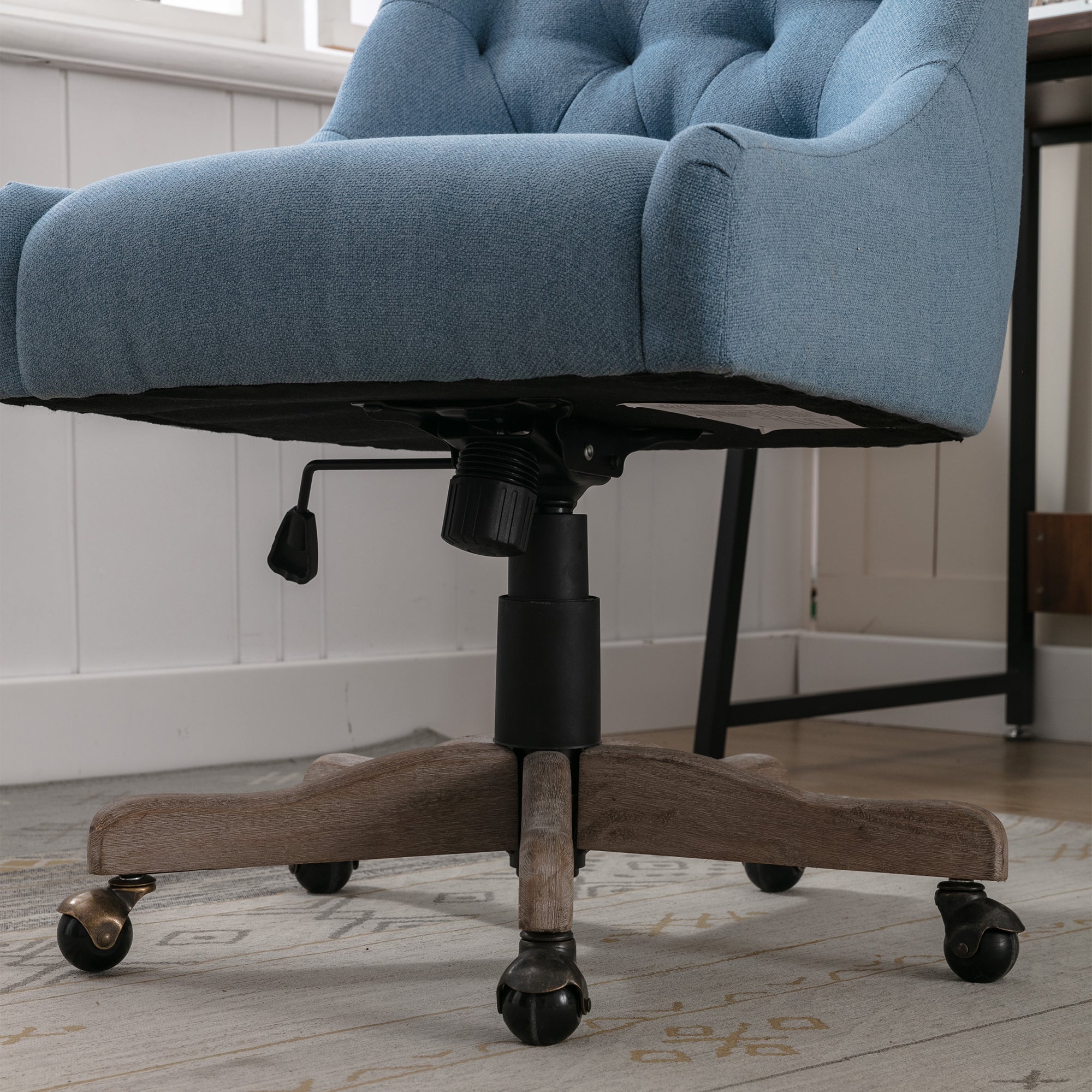 Modern Swivel Shell Chair  - Blue