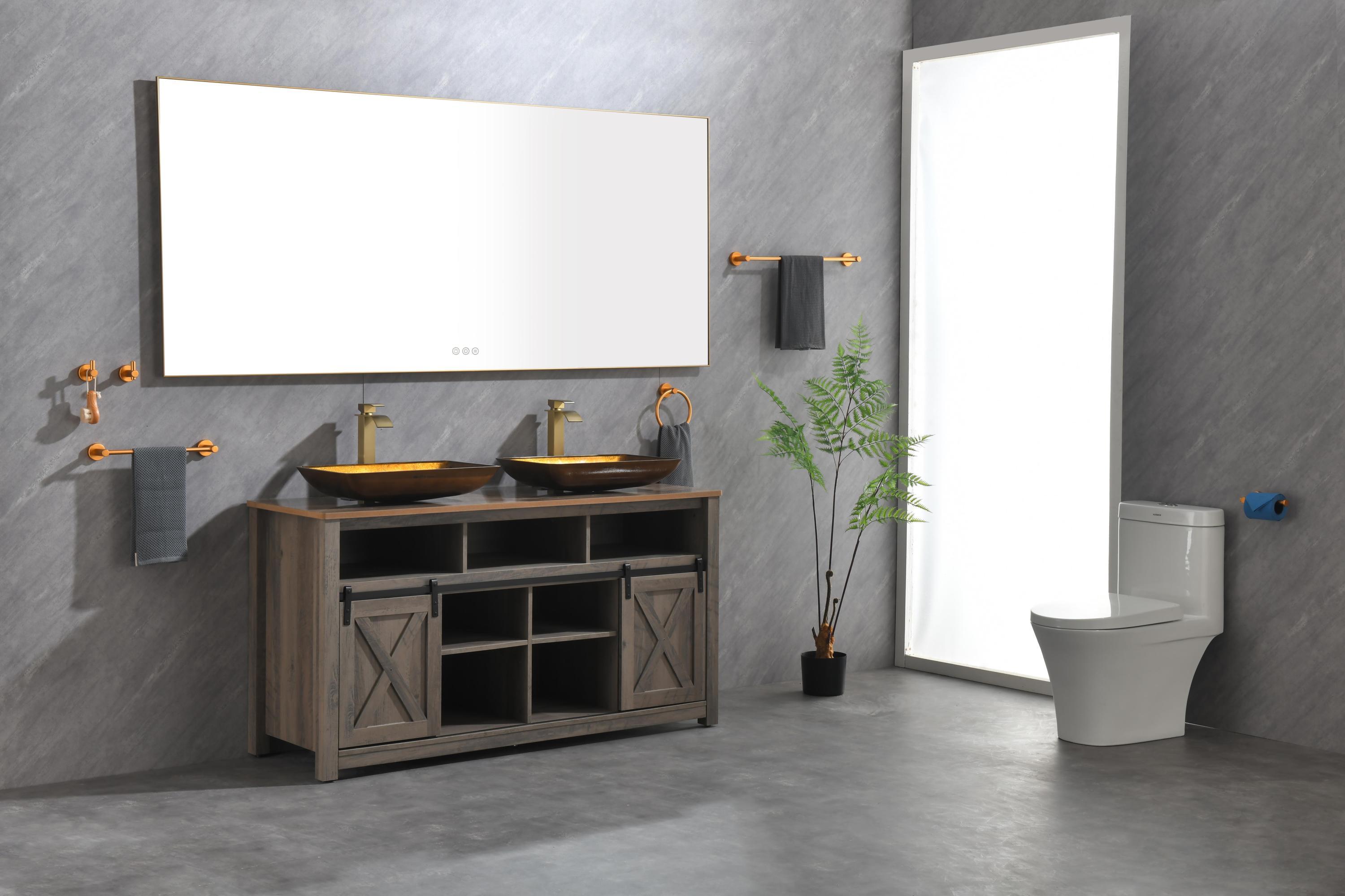 84x 36Inch LED Mirror Bathroom with Back Light, Anti-Fog Memory Large