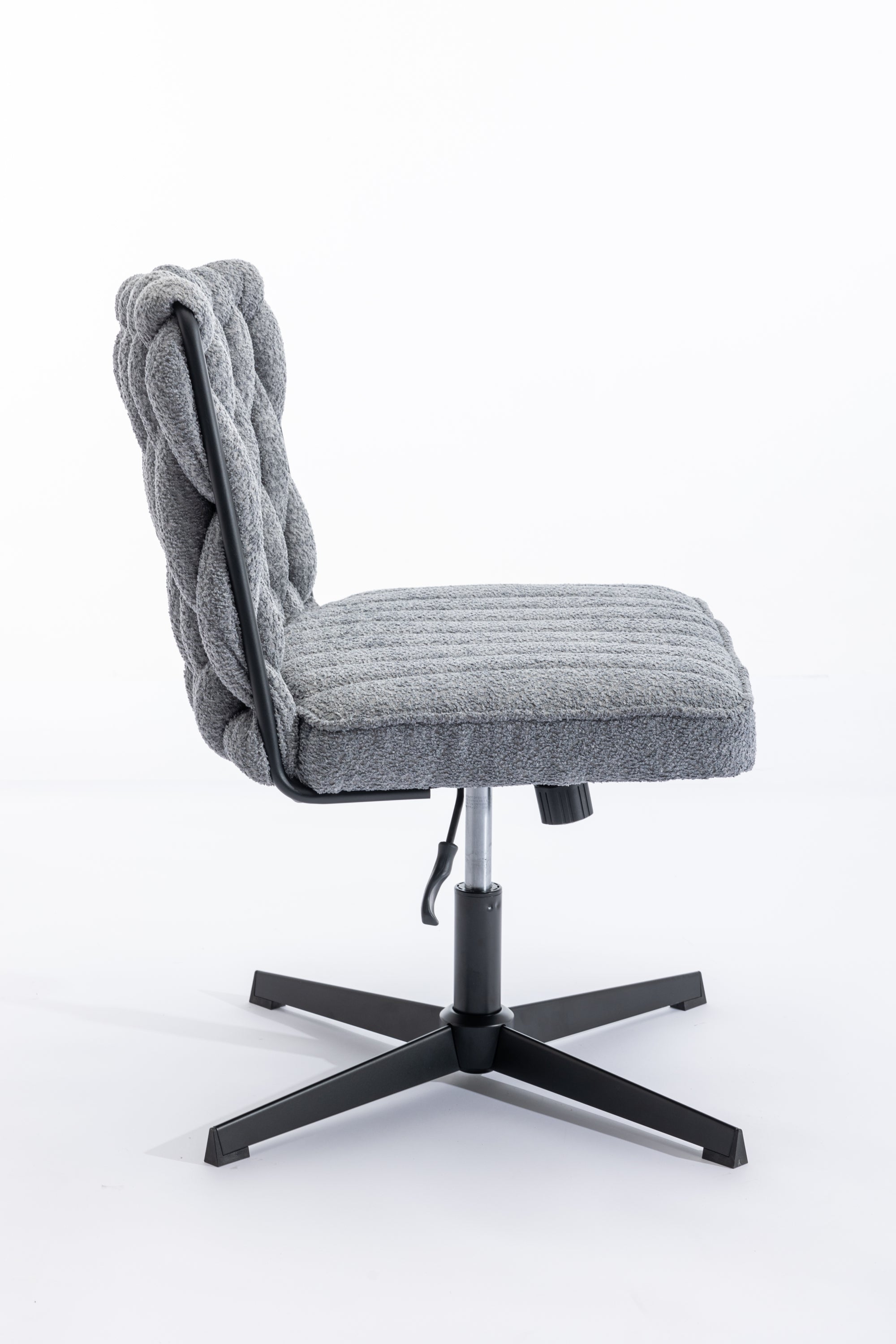 Armless Office Desk Chair No Wheels - Grey