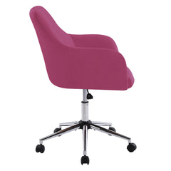 Swivel Adjustable Task Chair Executive Accent Chair with Soft Seat - Rose Red