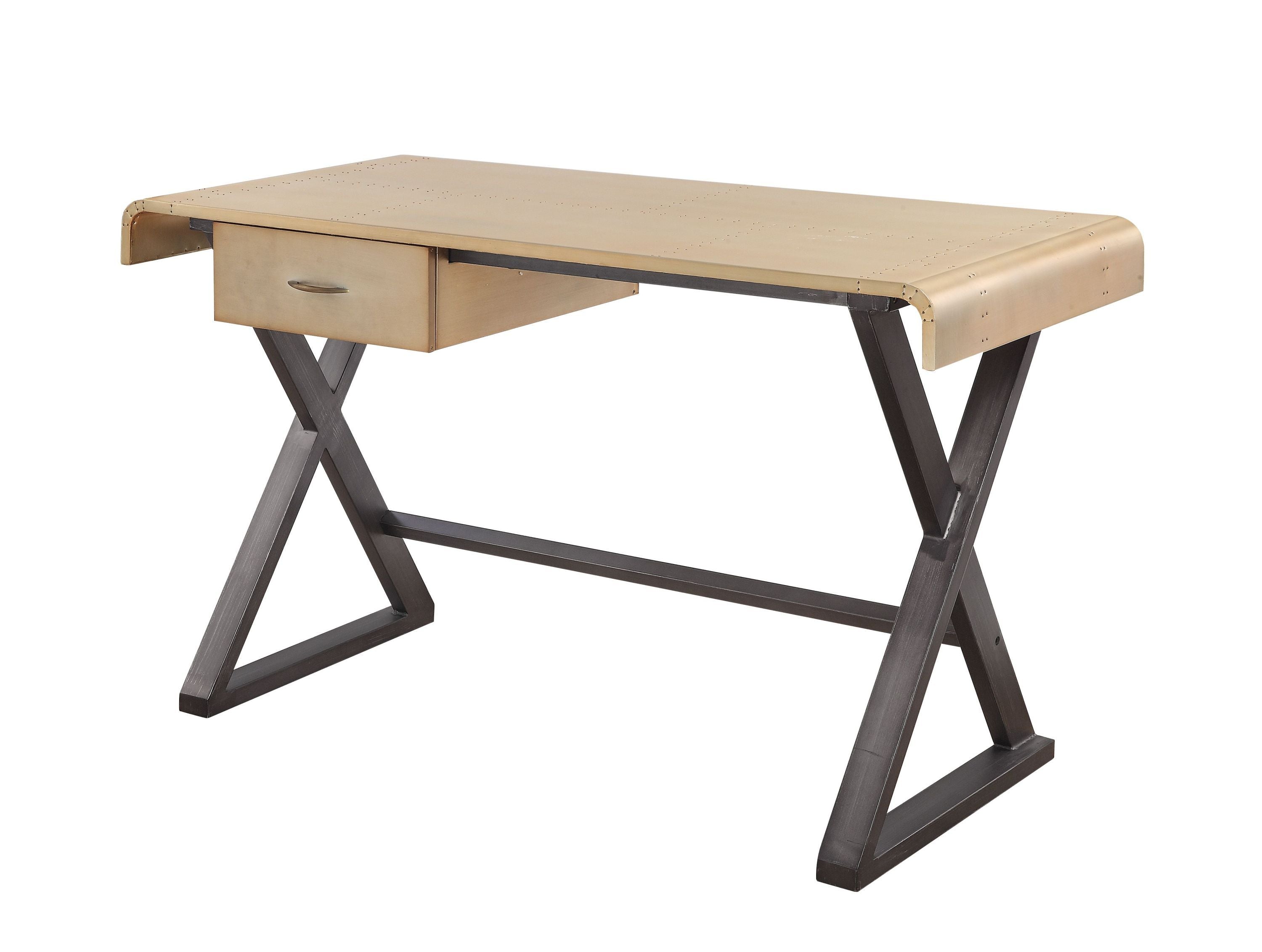 Industrial Style Desk - Gold Aluminum