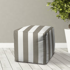 Med Taupe Indoor/Outdoor Pouf - Zipper Cover Only