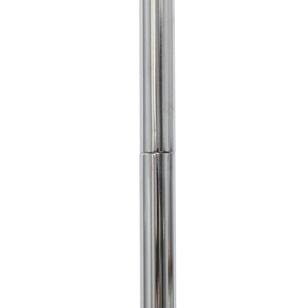 Arched Brushed Nickel Floor Lamp - Grey Shade